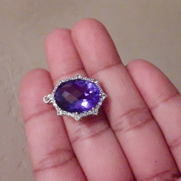 925 Genuine Color Change Fluorite and White Topaz.  FIRM. - Picture 14 of 14